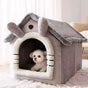 All Season Dog House Style Bed - Removable Washable Pet Bed for Small Dogs Teddy Winter Warm Cat Dog House