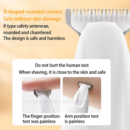 New Dog Beauty Trimmer Fully Waterproof Dog Trimmer with LED Light Dog Claw Trimmer Cat Claw Hair Trimmer Pet Claw Trimmer