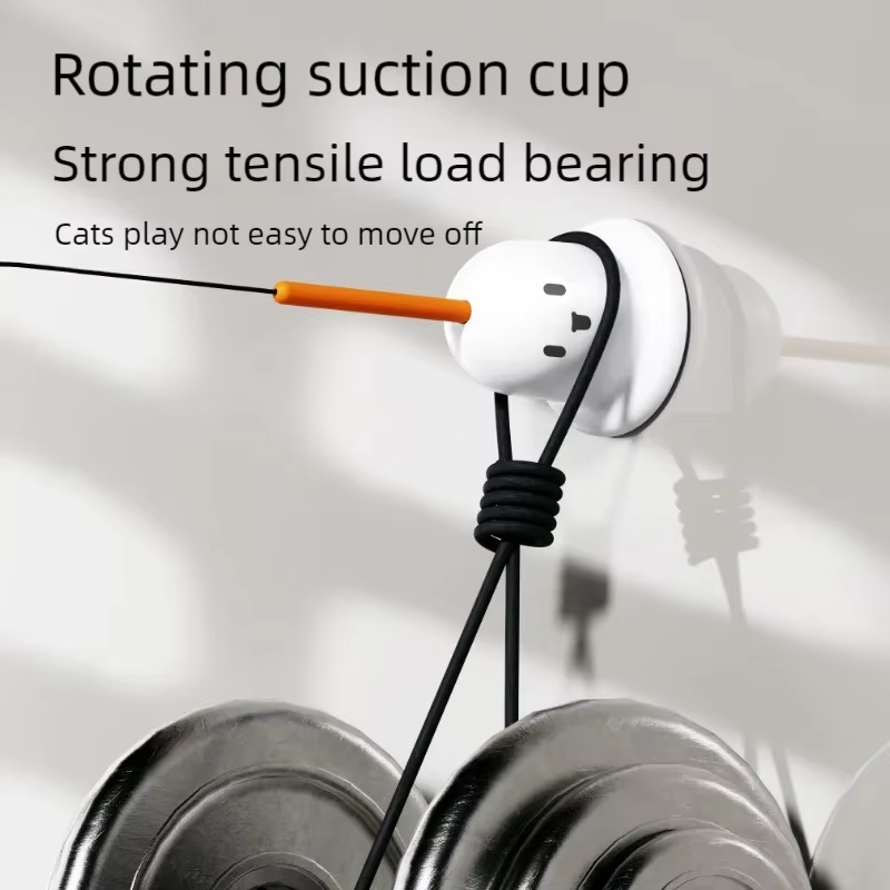 Fun Self-Amusement Cat Badminton Stick Detachable Bite Resistant Teasing Cat Stick with Balls Cat Interactive Toy Self Happy