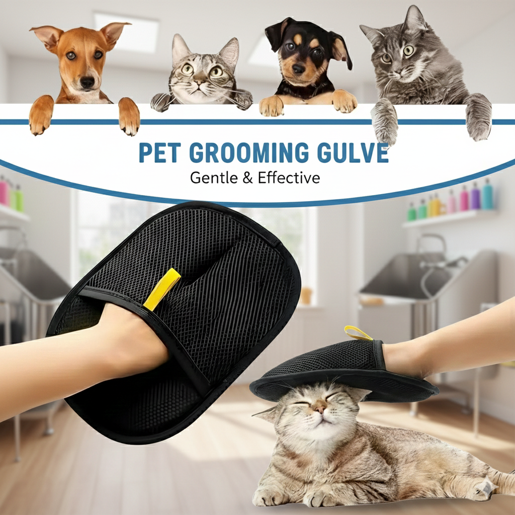 PET HAIR REMOVER GLOVES - REMOVE FUR IN SECOND